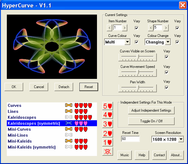 HyperCurve Settings